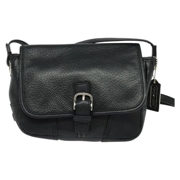 Coach Black Leather Shoulder Bag (Pre-Owned) - Picture 1 of 16